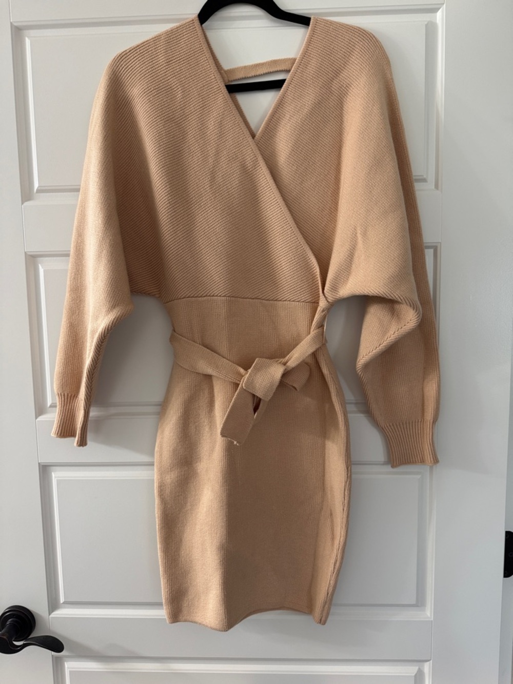 Forever 21 Camel Wrap Knit Midi Dress
